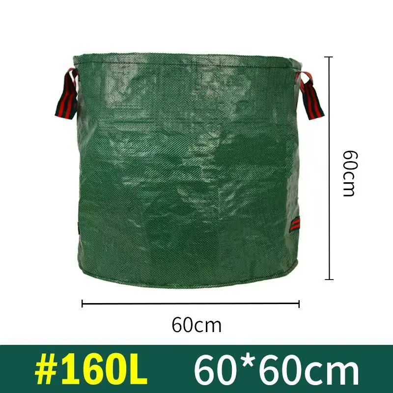 Large Capacity Garden Leaf Bag Branches and Fallen Leaves Collection Bag Dark Green PP Woven Reusable Plant Garbage Bag Supplies – Detail 16