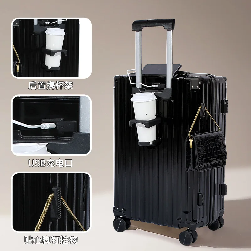PLUENLI Women's Luggage Trolley Case New Suitcase Universal Wheel Durable Large Capacity Suitcase with Combination Lock
