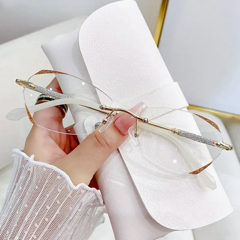 Luxury Frameless HD Lens Anti Blue Light Glasses - Vintage Style Ultra-Lightweight High-End Eyewear