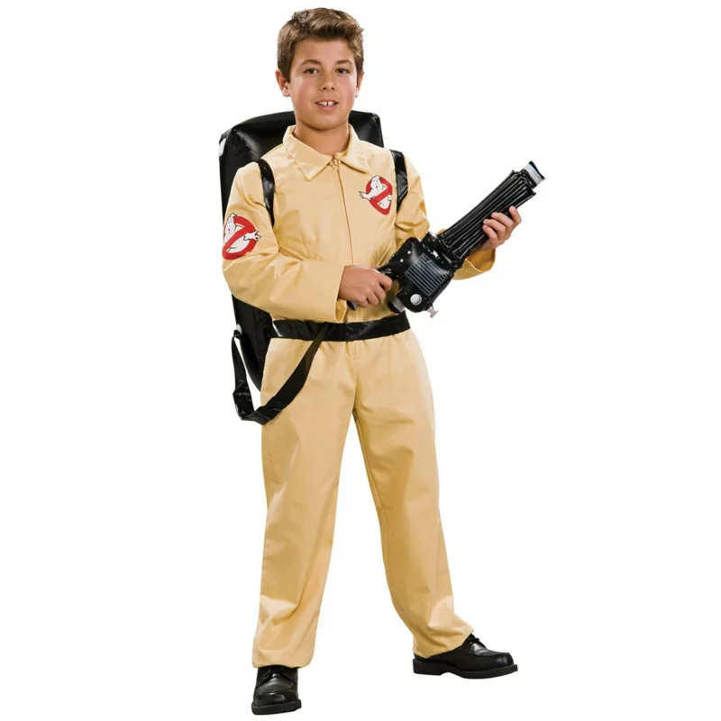 

Movie theme Ghostbuster cosplay kids halloween costume suitable 3-9 years child jumpsuit cloths