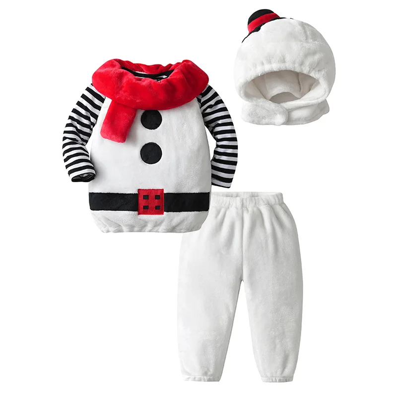

Umorden 4pcs Set Christmas Outfit Snowman Costumes for Toddler Kids 1-2T 2-3T 3-4T High Quality Flannel