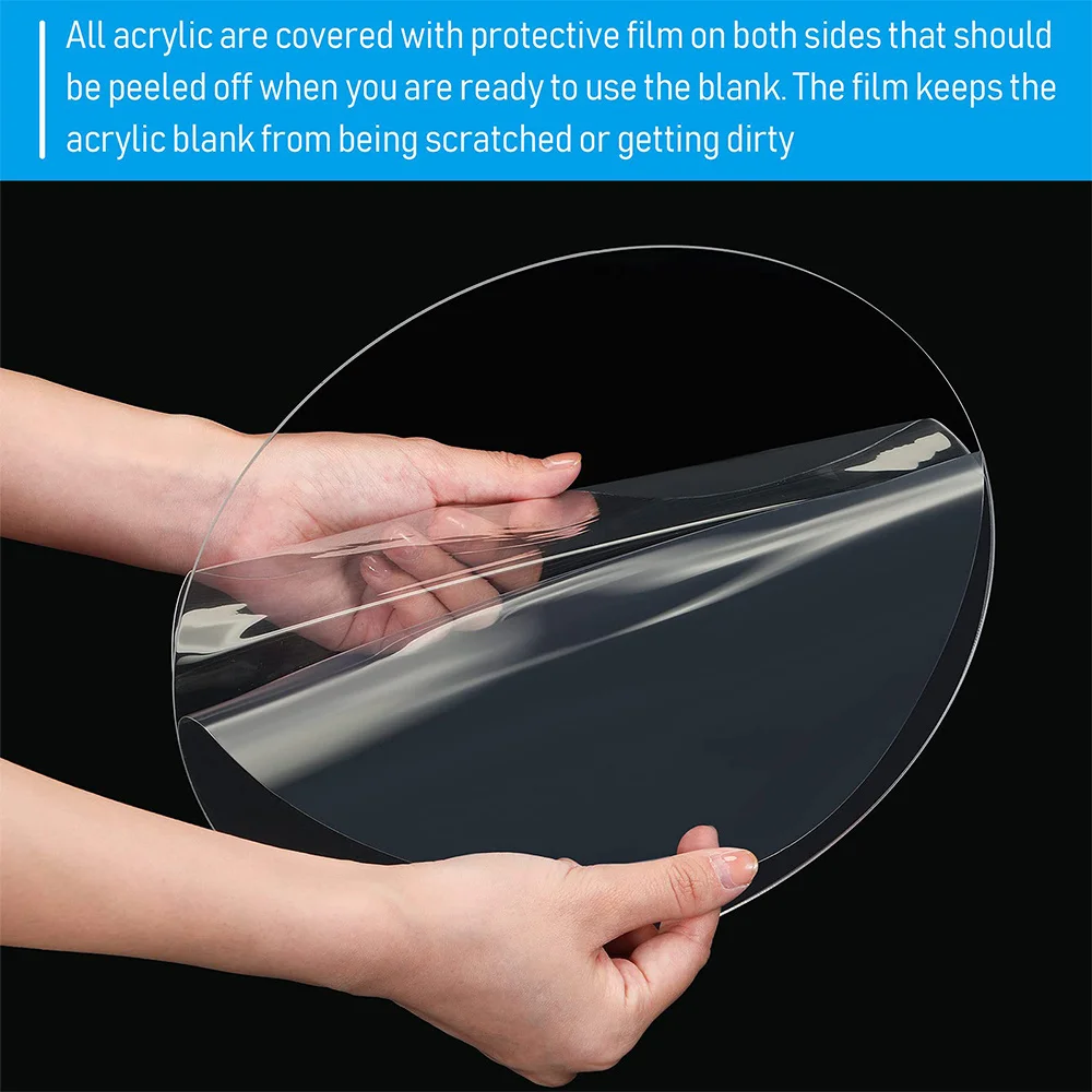 Cake Decorating Tools 2Pcs Reusable Acrylic Cake Disc Round Happy Birthday Cake Base Plate Blank Acrylic Topper Layered Cakes Decorating Tools