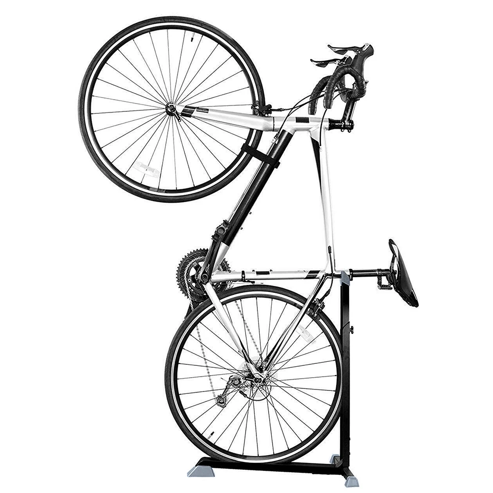 

Bicycle Stand Space-Saving Bike Parking Rack Stand with Adjustable Height for Indoor Garage Bike Storage