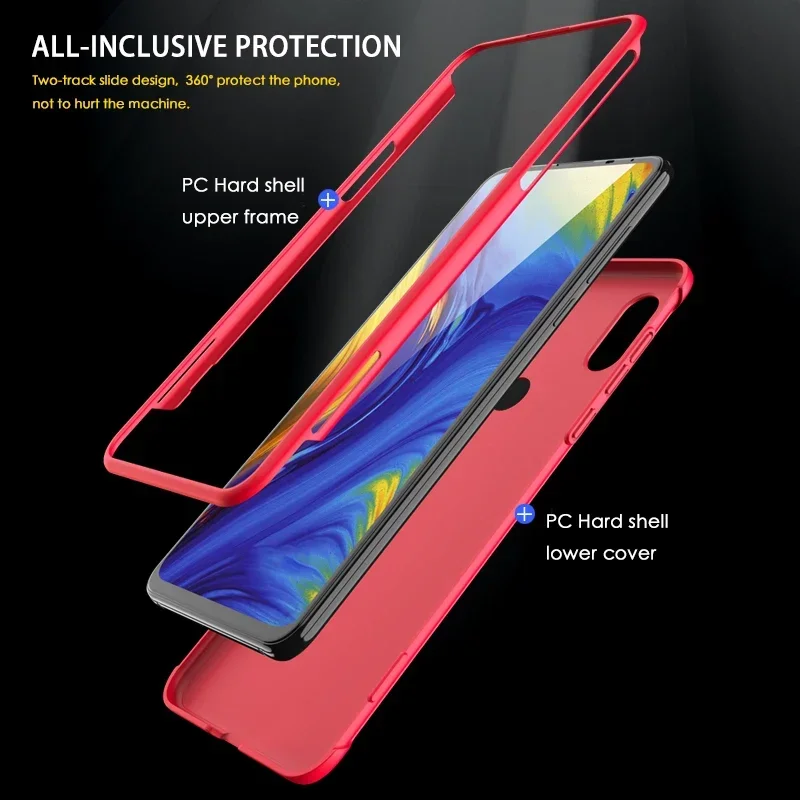 Shockproof armor slide protective case for Xiaomi Mi Mix 3 anti-drop matte hard pc cover for Xiaomi Mi mix3 case fundas Coque 3