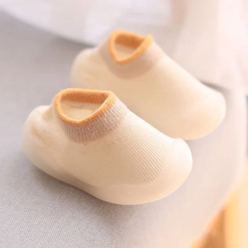 Baby Shoes First Walkers Comfortable Boys Girls Kids Rubber Soft Non-Slip Sole Floor Shoes Knit Booties Baby & Maternity