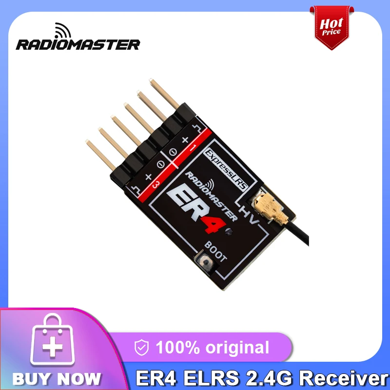 Récepteur RadioMaster ER4 PWM ExpressLRS 4 canaux pour RC