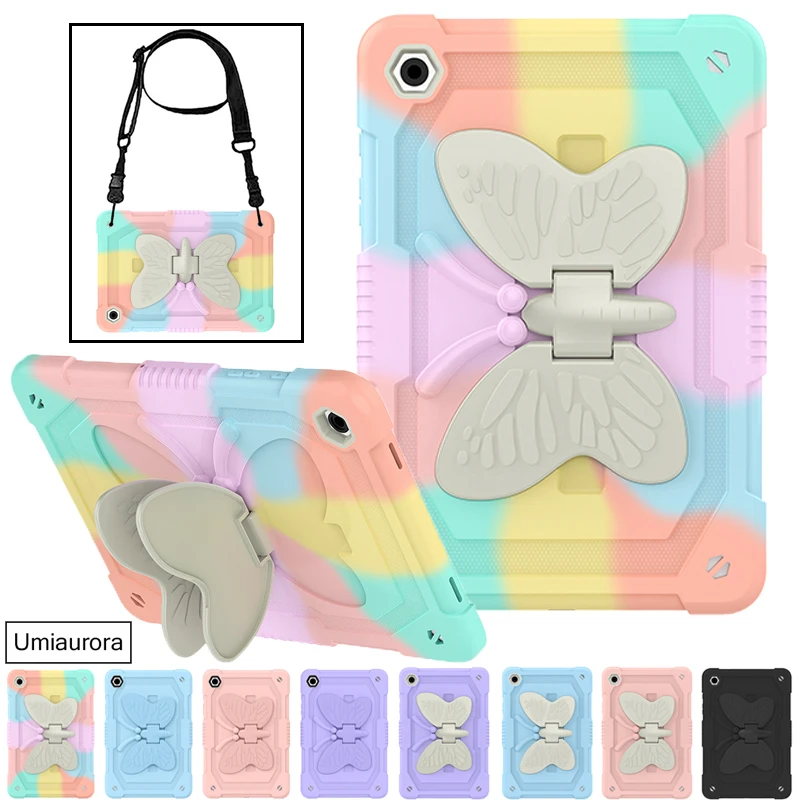 Capa para Tablet com Borboleta Kickstand Capa Anti-choque para Samsung Galaxy Tab a9 Plus 11 em Sm-x210 Sm-x110 a7 Lite T220 a8 Sm-x200