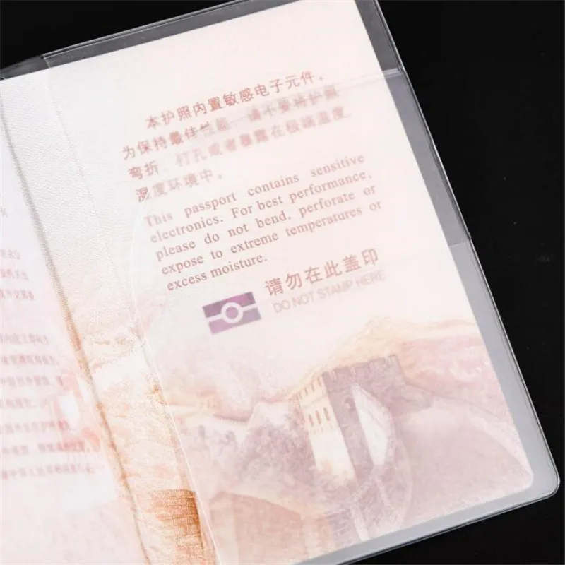 여권 커버 PVC 방수 케이스, 여권 지갑 비즈니스 신용 카드 문서 거치대 보호 케이스 파우치, 1 개