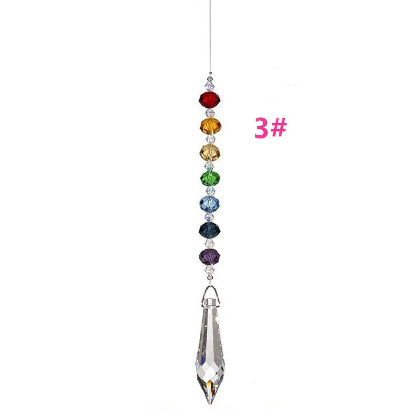 20mm Crystal Ball Prism Chakra Colors Rondelle Beads Pendant Rainbow Maker Suncatcher Home Garden Decoration 1PCS sun catcher,crystal pendant,sun catchers