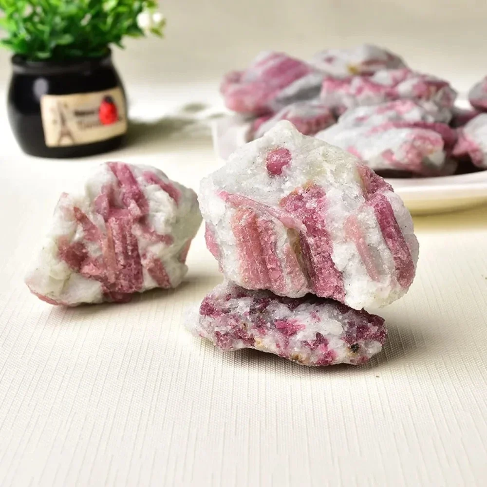 Natural Pink Tourmaline Crystal Mineral, Irregular Rough Stone, Specimen Rock, Rare, Reiki Chakra, Home Room Decor, 100%, 1Pc