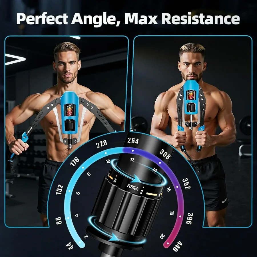 Twister Arm Exerciser - Adjustable 22-440lbs Hydraulic Power, Home Chest Expander, Shoulder Muscle Training Fitness Equipment, A