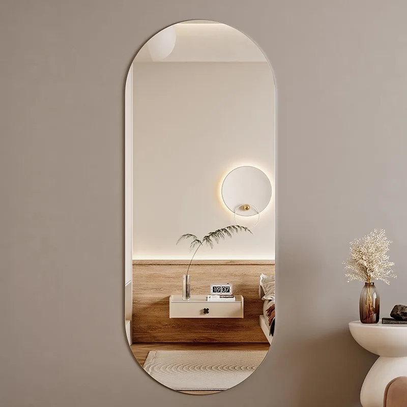 Full Body Mirror Wall Mounted Self-adhesive Dressing Mirror Bedroom Wardrobe Dressing Mirror Bathroom Mirror Y06 6