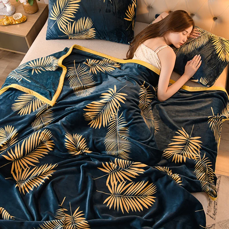 2024 New Thickened Double-sided Cloud Sable Velvet Blanket for Office Nap Blanket Cover Throw Blanket for Sofa  Boho Blanket 2