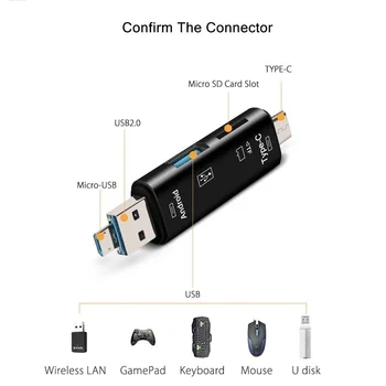 5 in 1 Usb 3.0 Multifunction Memory Card Reader Type C Usb Micro Usb Reader Adapter TF/SD OTG USB Card Mobile Phone Accessories 2