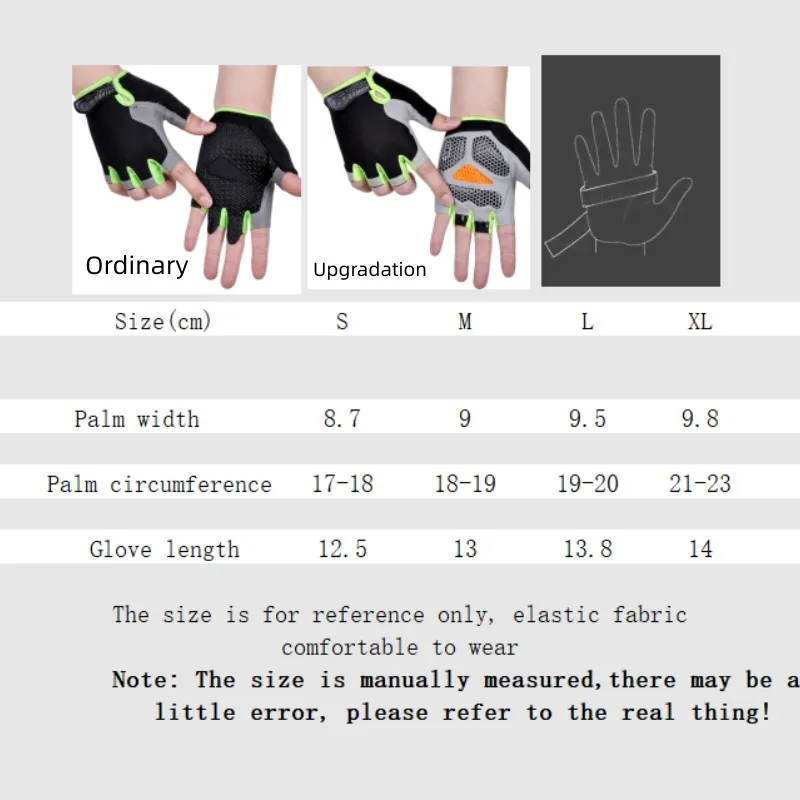 Cycling Gloves Anti-Slip Anti-sweat  Breathable Bicycle Motorcycle Gym Yoga Sport Training Men Women Half Finger Gloves 6