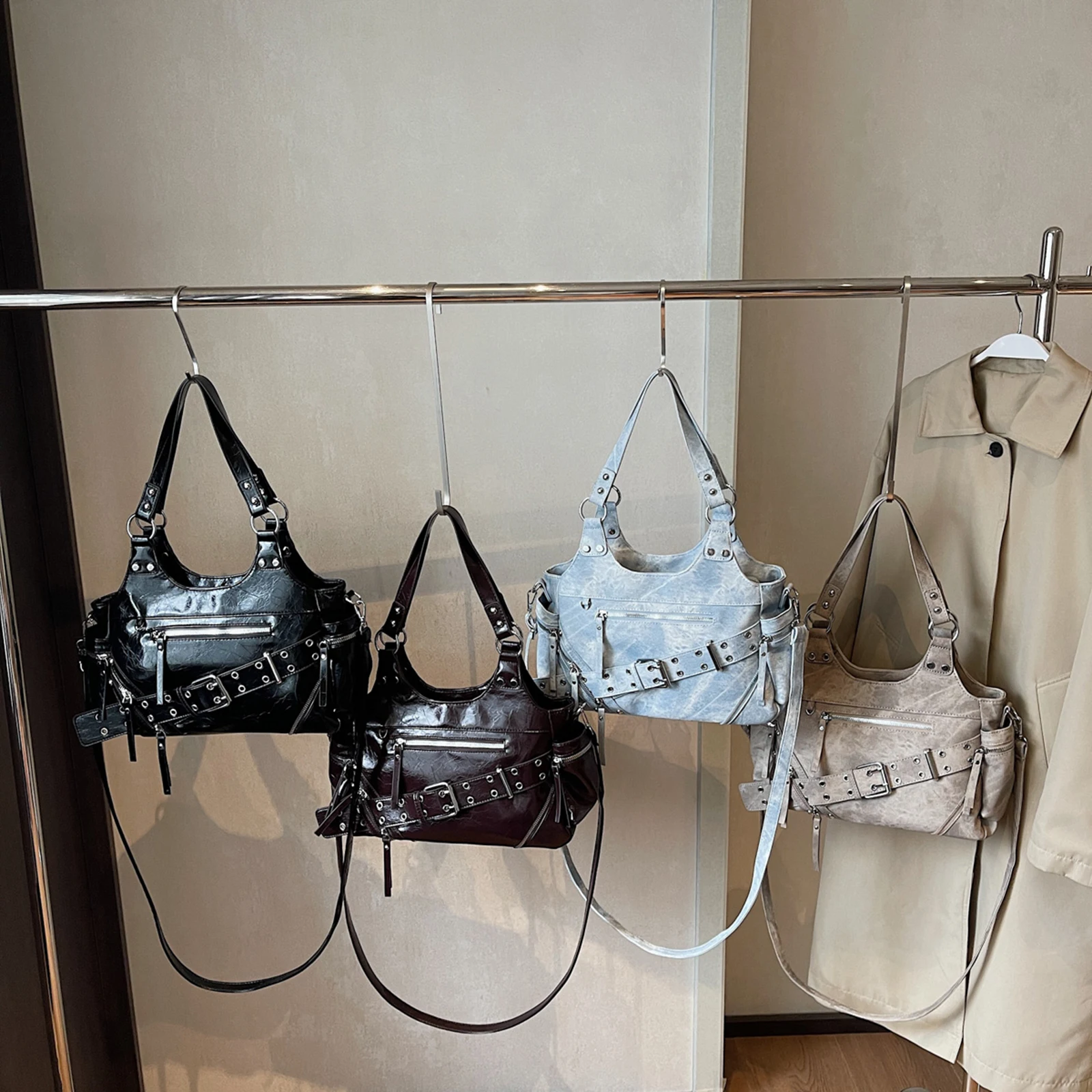 PU Leather Shoulder Bag Large Tote Bag with Adjustable Strap Underarm Bag for Women Work Shopping Travel