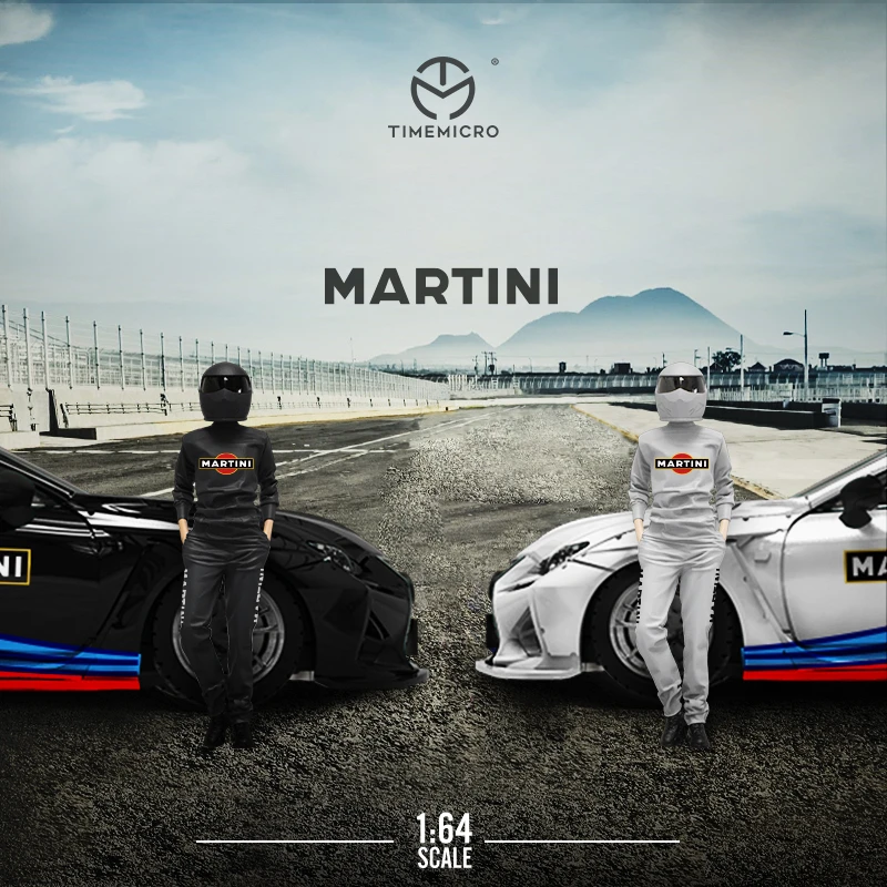 Timemirco Tm 1:64 Pamdem Rocket Bunny Rcf Martini Bianco/Nero Con Figura Modello Di Auto