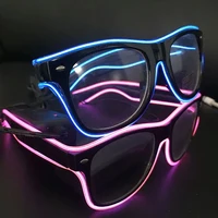 Flashing Glasses EL Wire LED Glasses Glowing Party Supplies Lighting Novelty Gift Bright Light Festival Party Glow Sunglasses