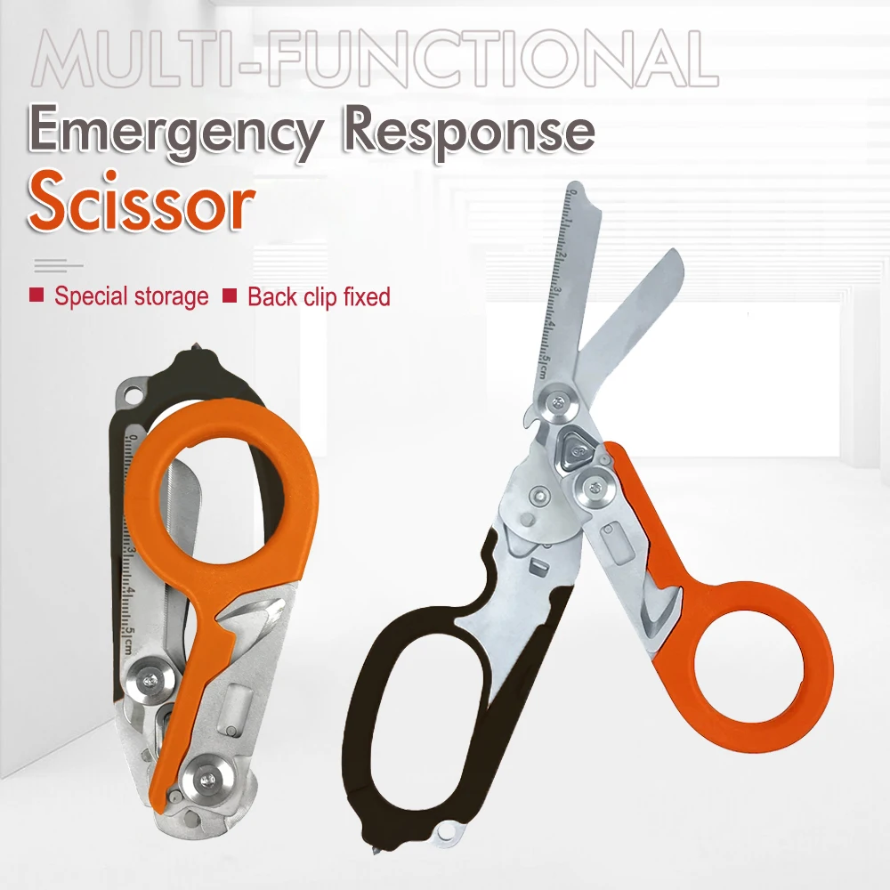 

Raptor Style Emergency Response Shears with Strap Cutter and Glass Breaker Black ith Strap Cutter Safety Hammer