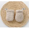 Autumn Winter Thicken Warm Gloves for Newborn Baby Mittens Kids Boy Girl Plush Anti-scratch Face Gloves Accessories 4