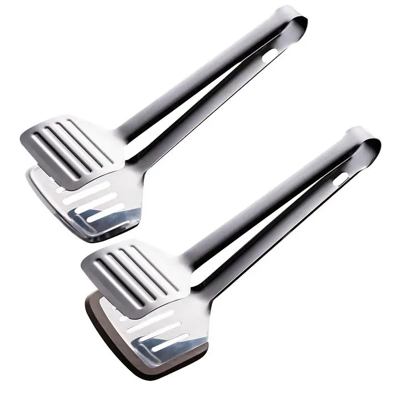 

Stainless Steel Spatula Tongs Cooking Tongs Meat Turner Fish Flipper Serving Tongs For Barbecue Fried Steak Beefsteak Salad BBQ