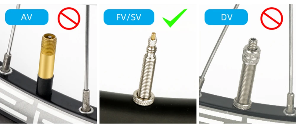 Deemount Disc Wheel Adapter, 7-förmiger Presta-auf-Schrader-Ventil-Adapter mit 20 cm Schlauch, optionaler Pumpenanschluss, Inflator, Fahrradzubehör – Detail 2