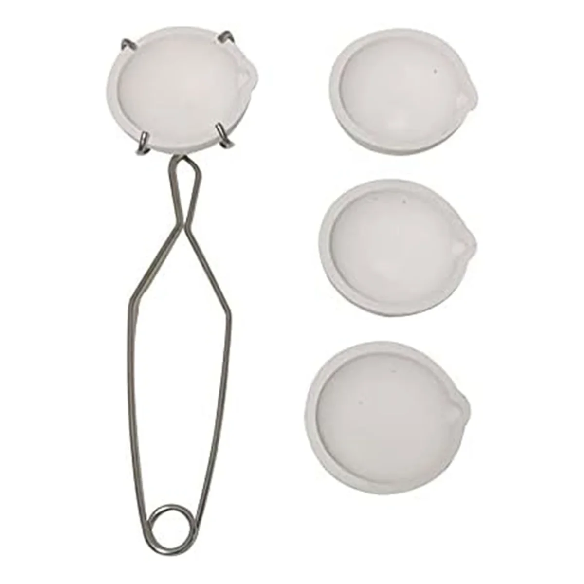 5 Pieces Small Melting Ceramic Crucible Bowl Dish Cup Set Melting Gold Silver Copper with Whip Tongs Handle 2A ceramic crucible set