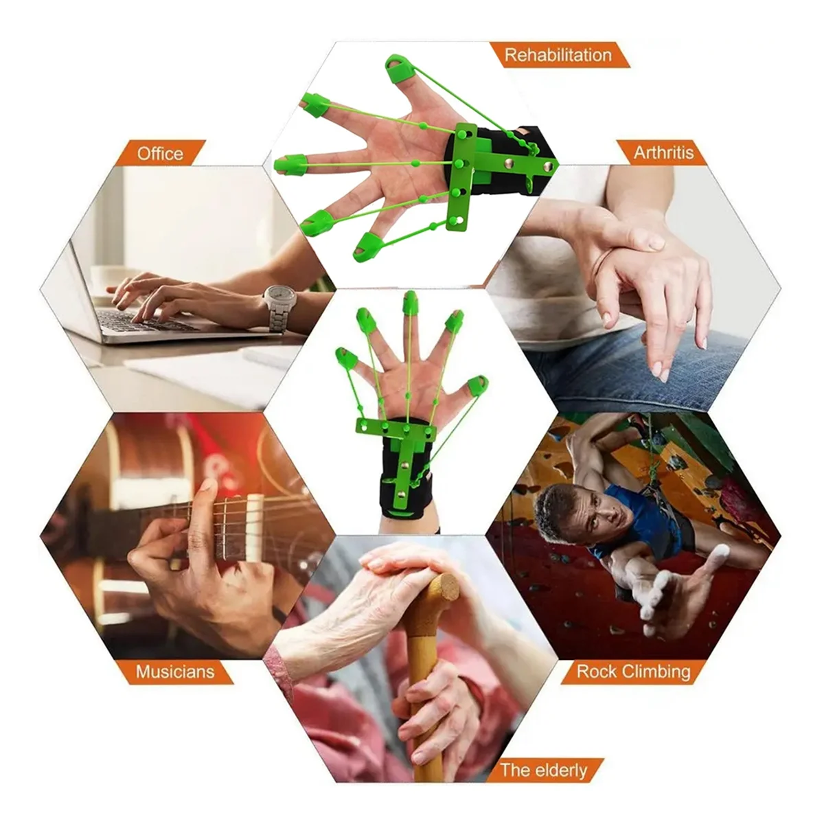 BAAU Hand Finger Grip Forearm Grip Strength Muscle Recovery Workout Gripper Fitness Gym Exerciser Hand Trainer Rehabilitation