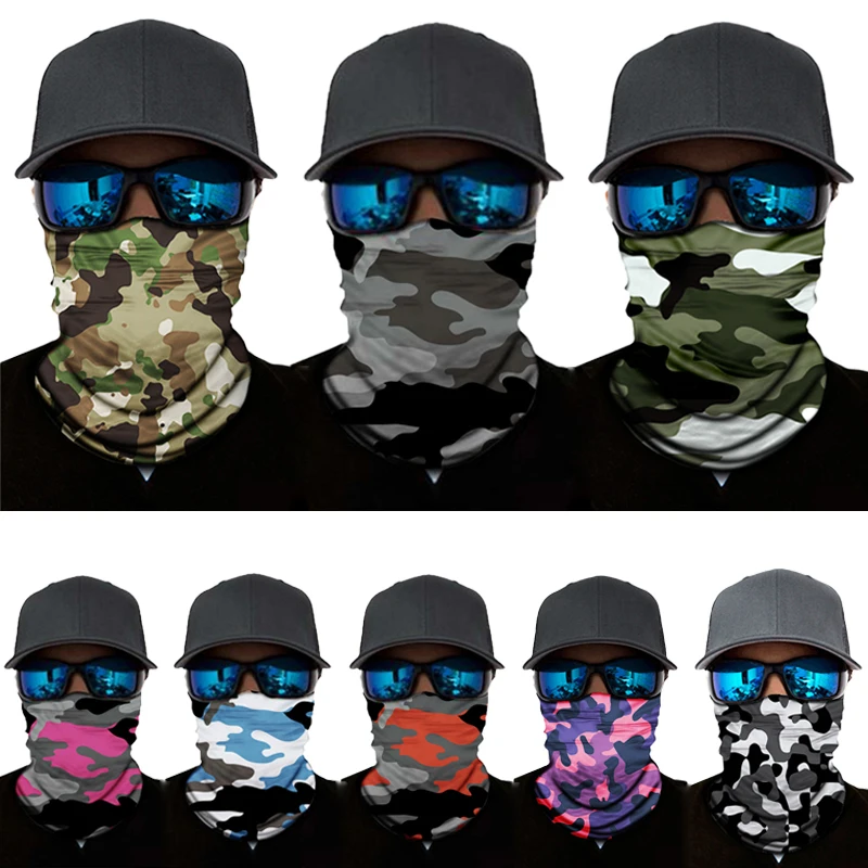 Camouflage Cycling Face Mask Tactical Military Riding Scarf Neck