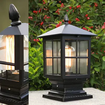 Outdoor Waterproof Post Light Villa Column Lamp Fence Gate Pillar Head LED Lamp For House Gate Patio Garden 4