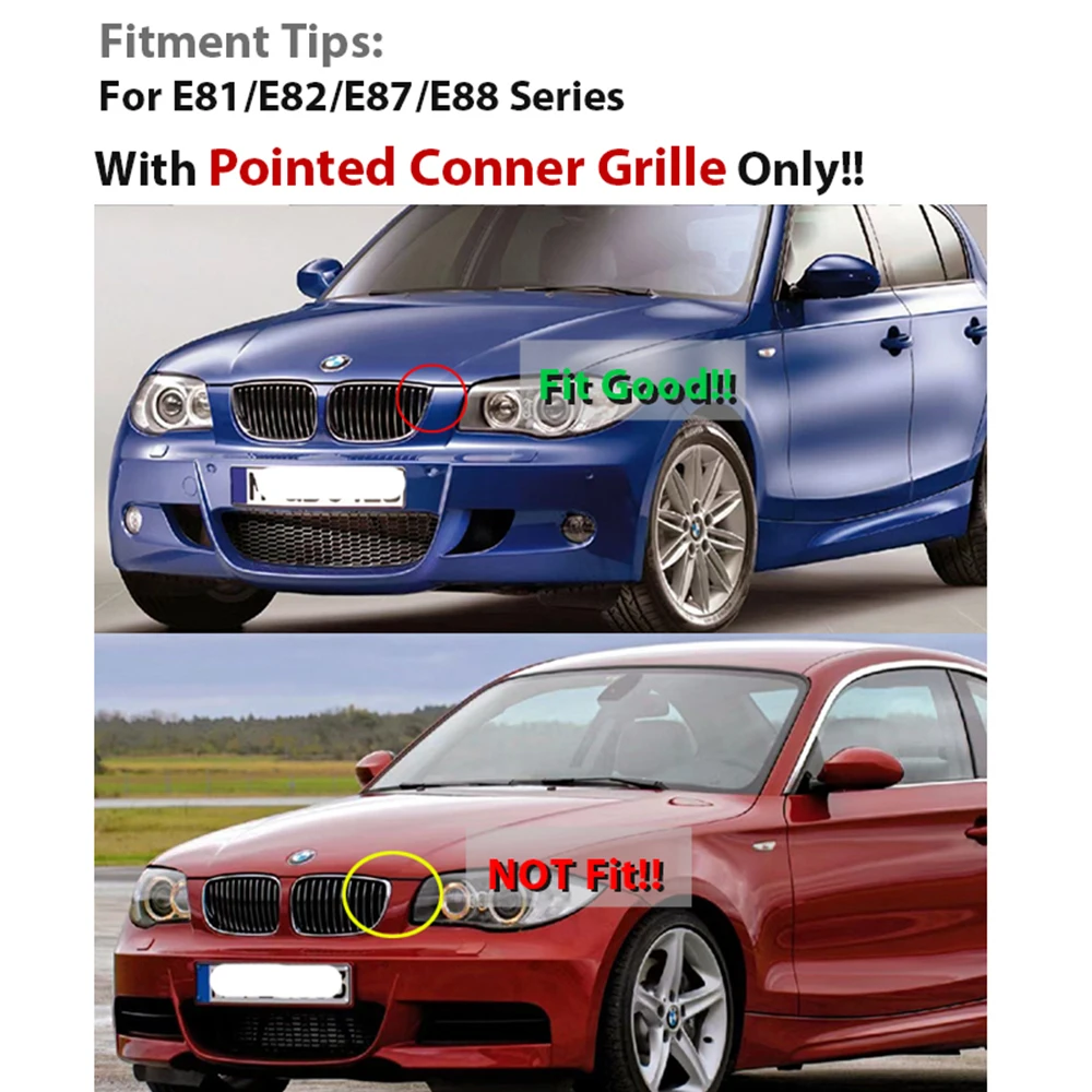 Sleek Gloss & Matte Black Carbon Fiber M Color Front Kidney Grille