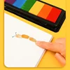 Kindergarten Creative Palm Finger Paint Ink Pad Diy Printing Station 7 Colours Kids Graffiti Finger Stamp Pad Stamp Drawing Toys 5