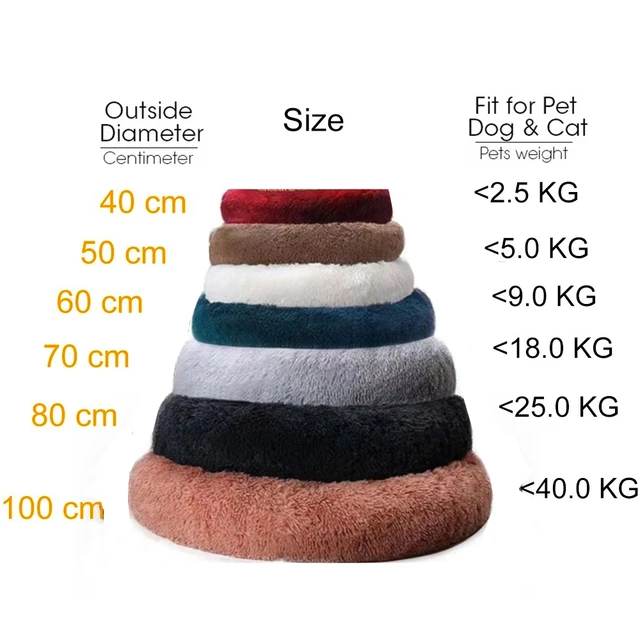 Donut Dog Bed Plush Basket Pets Accessories Round Pet Small Fluffy Medium Cushion Sofa Washable Warm Large Dogs Beds Mat Puppy 6