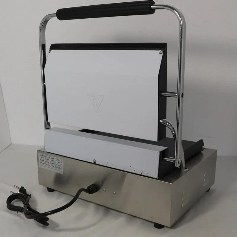 Commercial Electric Cast Iron Contact Sandwich Panini Press Maker Grill Griddle Machine 4