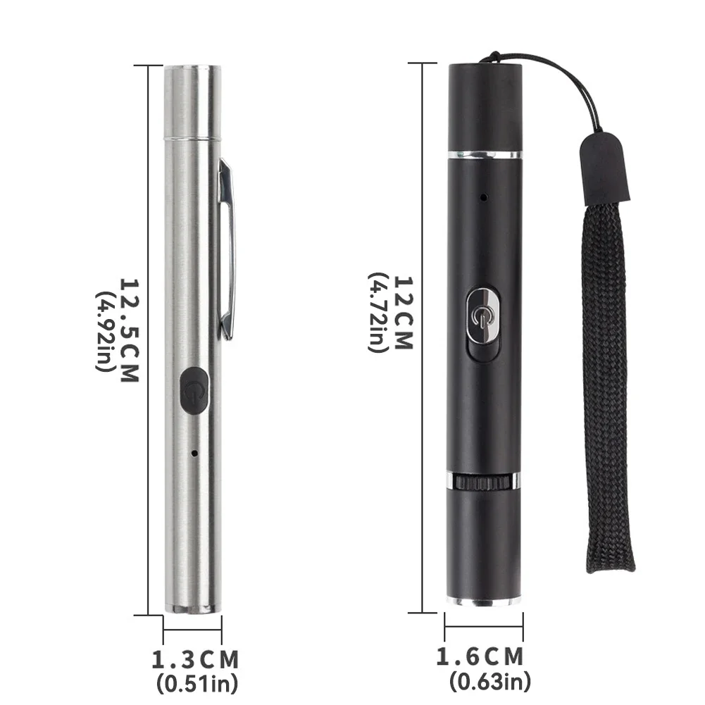 365 UV Veterinary Wood Lamp Pet Fungus Detection Waterproof Flashlight Skin Ultraviolet Light Cat Moss Tinea Light Black Mirror 6