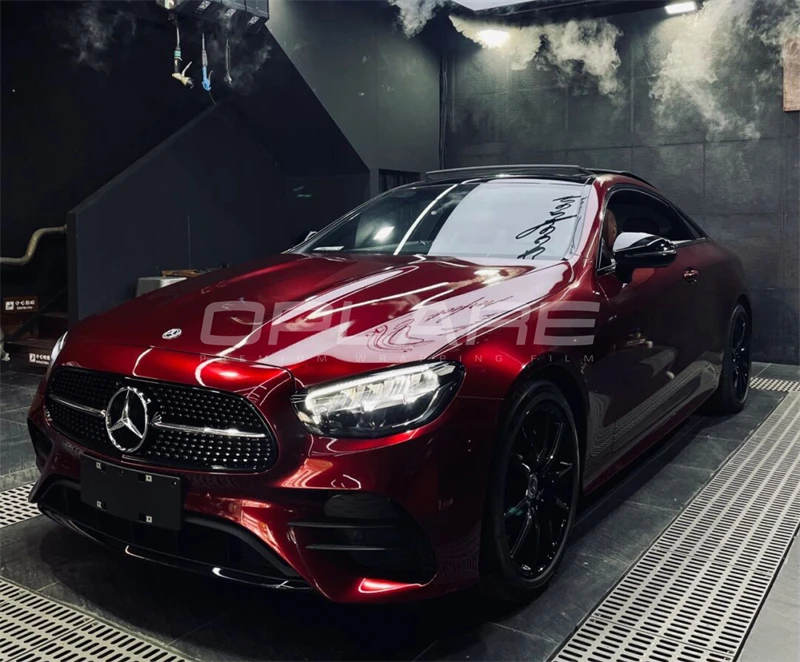 Highest quality PET glossy liquid metallic Gentiana red vinyl wrap film metallic Gentian red wrap for car wrap quality Warranty 1