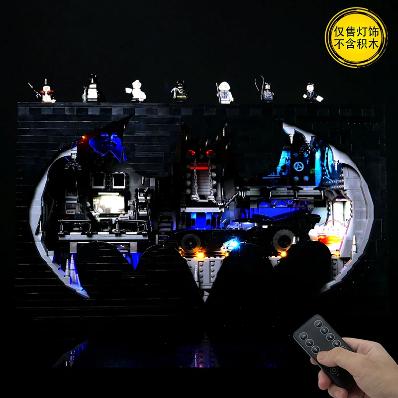 RC LED Light Kit For LEGO 76252 Batcave Shadow Box Building Blocks Brick Toy（Only LED Light，Without Blocks Model)
