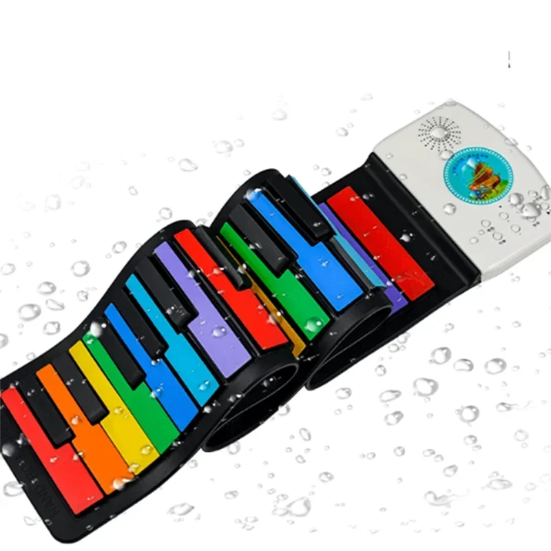 

Portable Music Synthesizer Roll Up Piano Digital Otamatone Folding Keyboard Children Electronic Piano Infantil Instruments