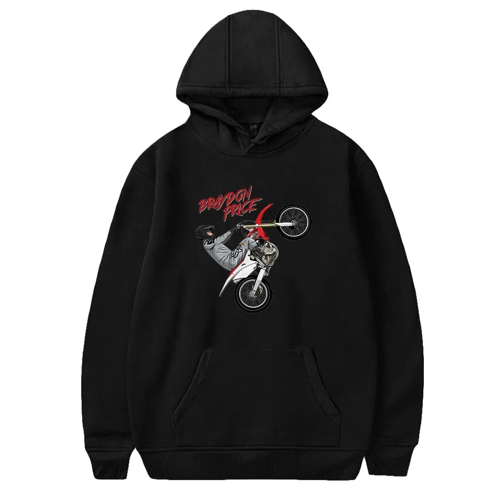 Pul ô ver masculino e feminino de manga comprida com capuz, moletons unisex, street case, roupas da moda, Braydon Price Hoodies