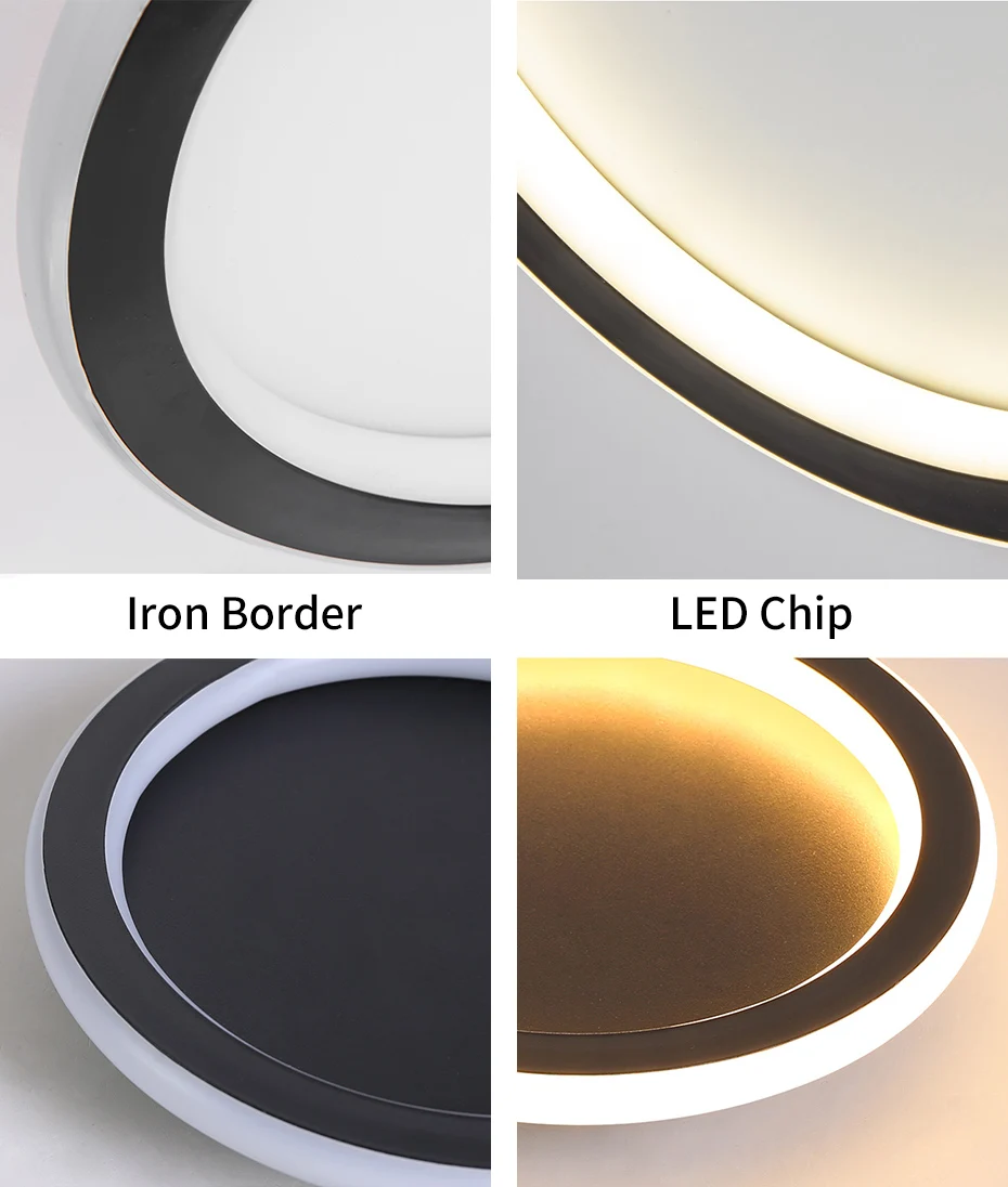 Luzes de Teto Formas Moderna Luminária Superfície Montado 110v 220v Controle Remoto Lâmpada Sala Estar Quarto Cozinha 4 Led 14 Computers & Electronics