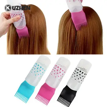 170ml di Plastica Multicolore Tinture Per Capelli Bottiglia Riutilizzabile Applicatore a Pettine Salone di Erogazione Colorazione Dei Capelli di Parrucchiere Strumento di Styling 1
