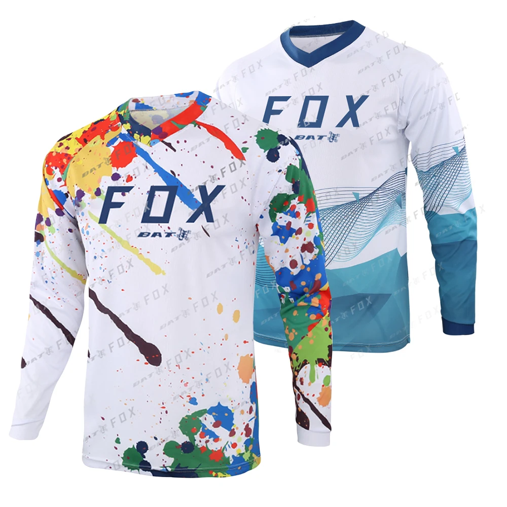 

Men MTB Jersey BAT FOX Downhill Jersey Motorcycle Mountain Motocross T-Shirt Quick-Dry Cycling Jersey Clothing Maillot Ciclista