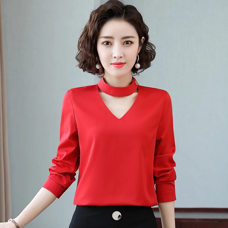 2023 Spring Autumn Women's New Korean Fashion Trend Chiffon Top Shirt Female Pullover Long Sleeve Professional Bottoming Shirt fashion simple versatile striped contrast color men s casual sweater ouma personality trend knitted bottoming shirt