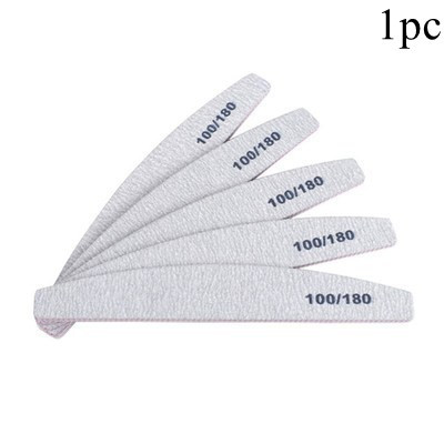 Half Moon Nail file 100/180 Sandpaper nail file Sanding file Polishing files nails grinding equipment manicure file