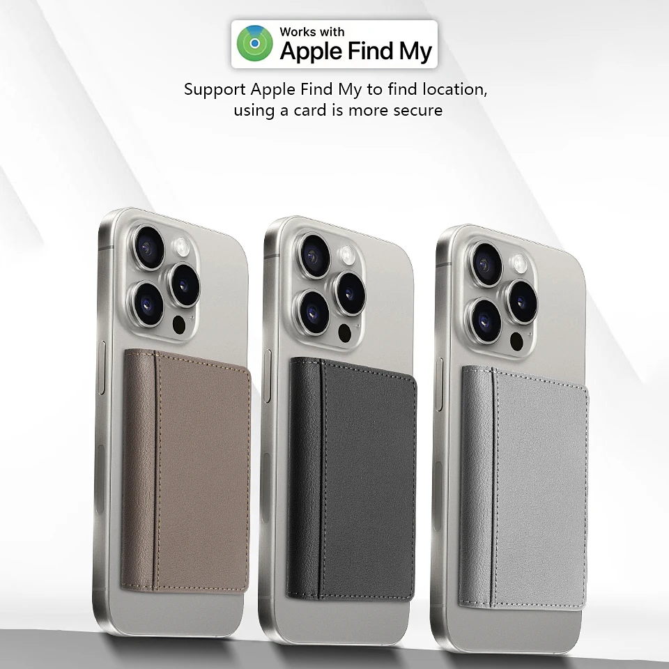 Leather Magnetic Wallet with Anti-Theft and Tracking Features