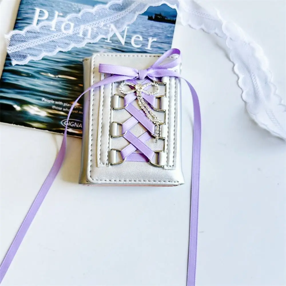Casual New Y2k Silver Sweet Wallets Strap-on Designer Original Cute Wallet Korean Style Ballet Style Pouch Women Girl 3