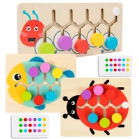 Baby Color Matching Slide Puzzle Board Game Montessori Parish Toy Logice Thinking Education Toy Preschool Activity for Toddlers 1