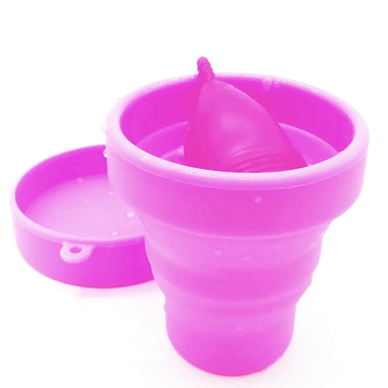 

Feminine Hygiene Lady Cup Sterilizer Foldable Sterilizing Silicone Cup Collapsible Menstrual Cup Sterilizer for Menstrual Period