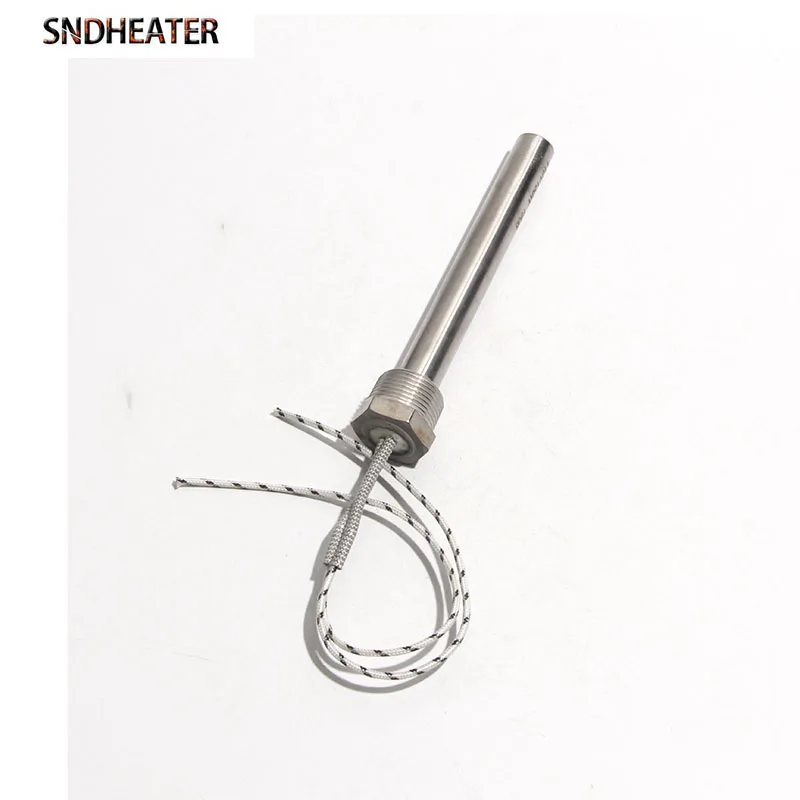Low Pressure DC heating Rod 12V-48V 150-600W DN25/32mm Threaded Single-head Electric Cartridge Heater 20x50-200mm 1pc