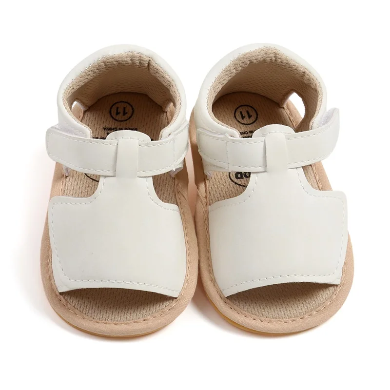 Citgeett Summer Infant Baby Girls Boys Sandal PU Leather Non-slip Flat Shoes Casual Daily Shoes